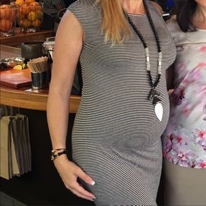 Striped maternity dress